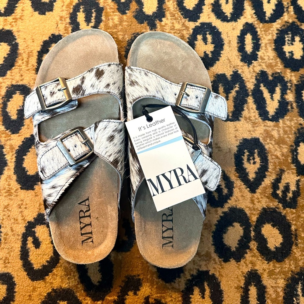 Myra cowhide sandles
